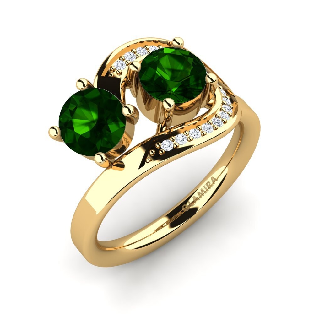 Gelbgold 585 Grüner Turmalin Ring Corissa