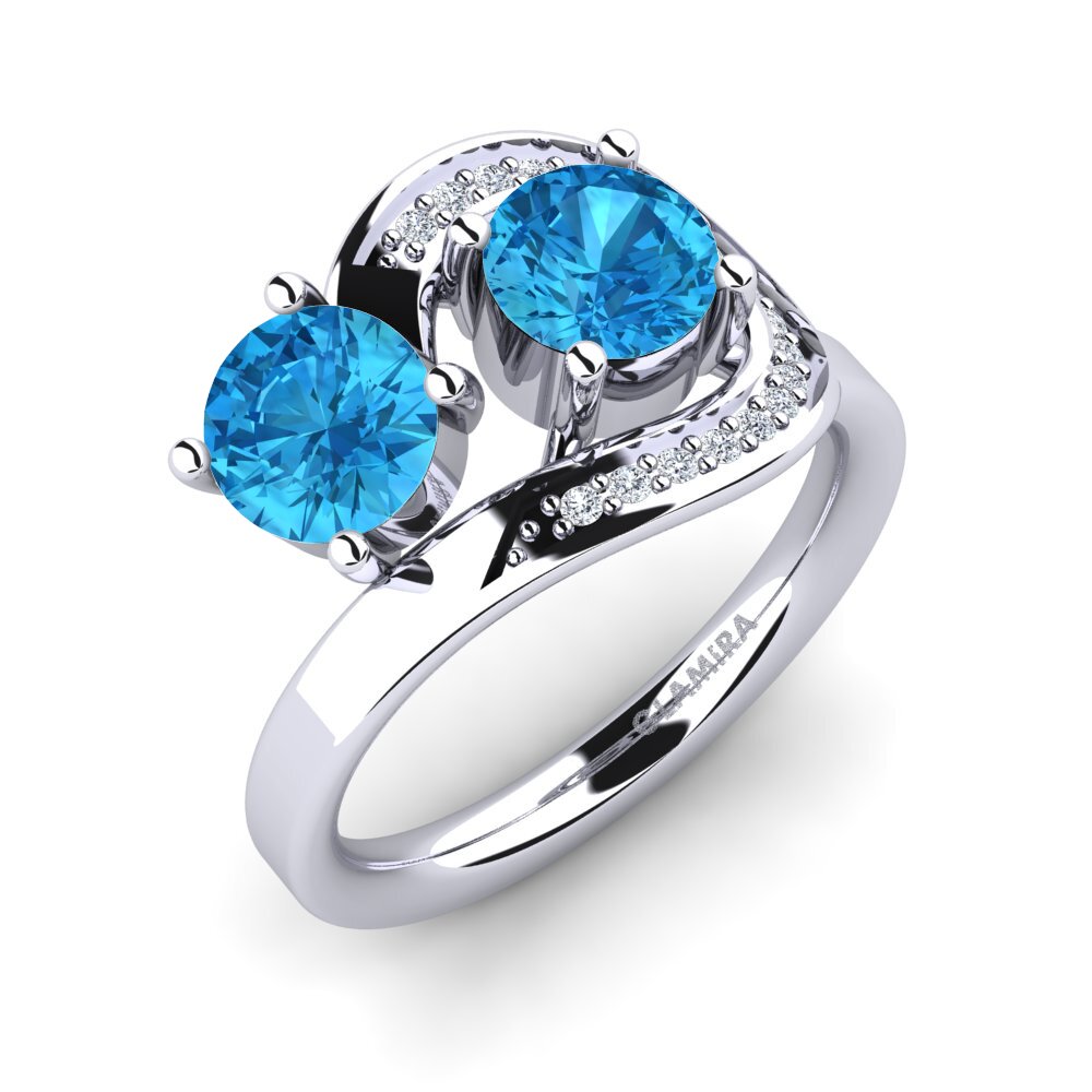 Topaze Bleue Bague Corissa