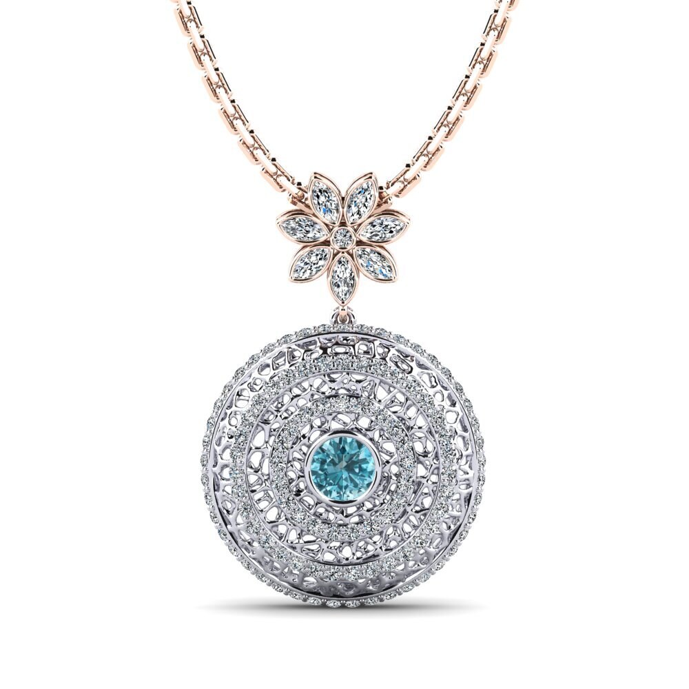 Blue Zircon Women's Pendant Cornaline