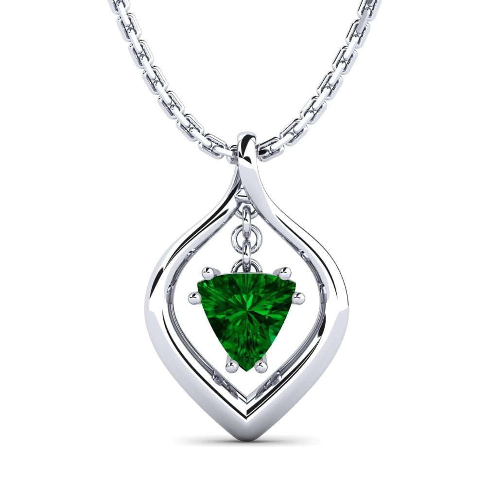 Trillion Green Zirconia Pendant Coroborer