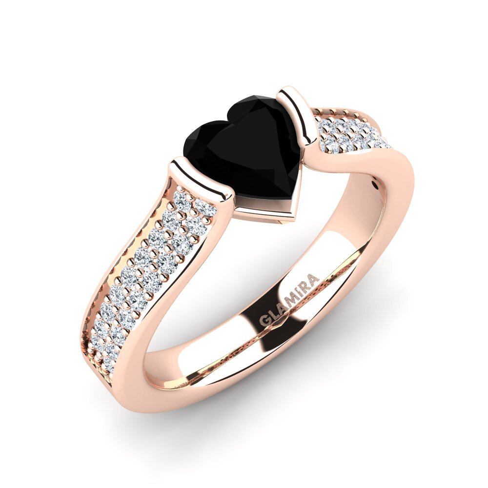 Onyx Noir Bague de fiançailles Cosenza
