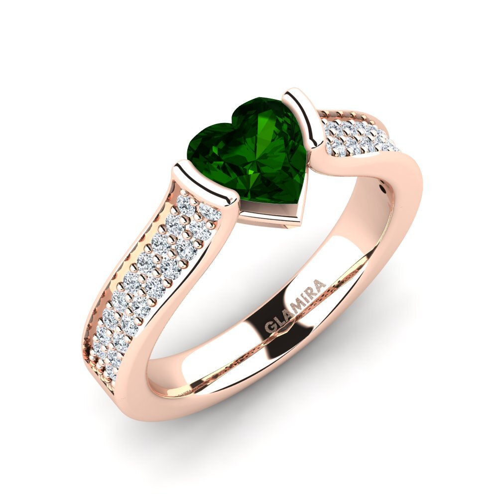 Green Tourmaline Engagement Ring Cosenza