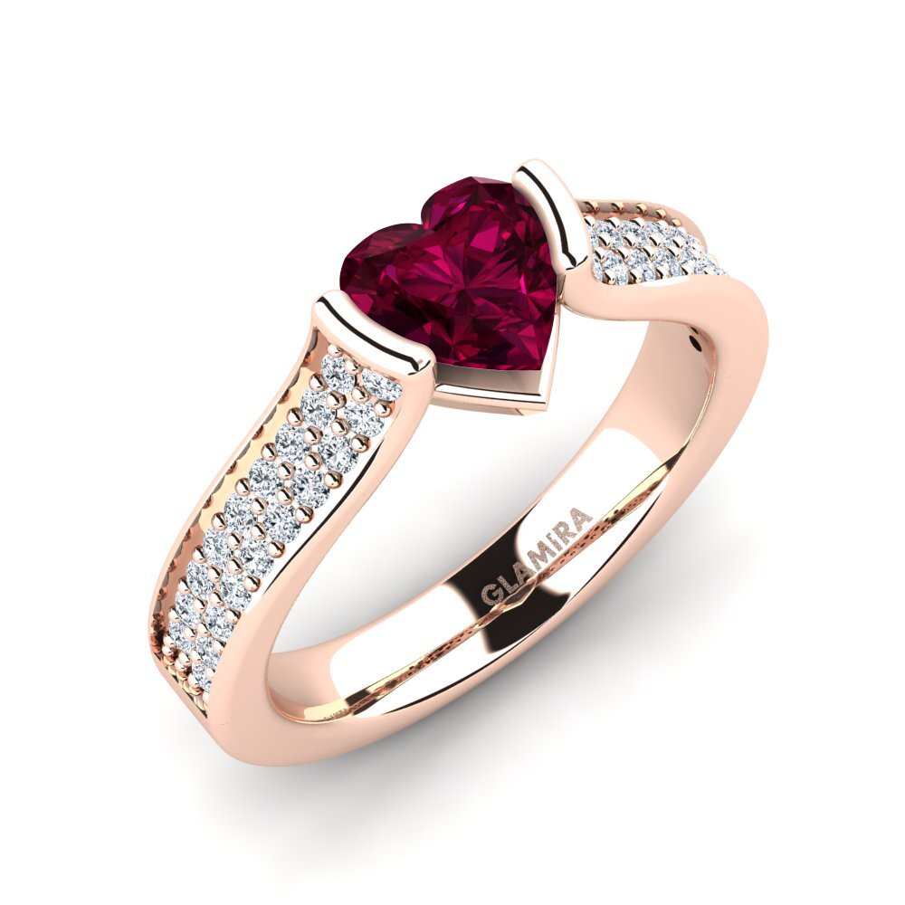 Rhodolite Garnet Engagement Ring Cosenza