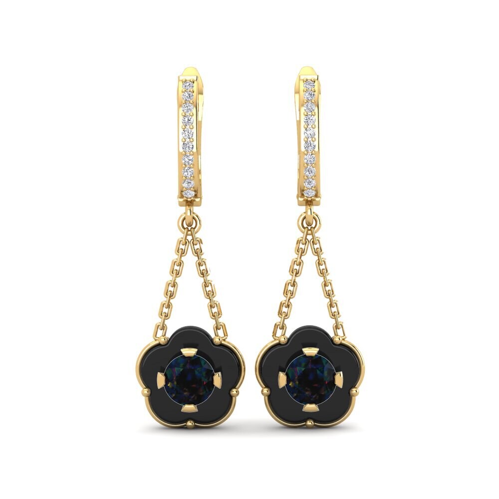 Round Black Opal Women's Earring Cosgrove