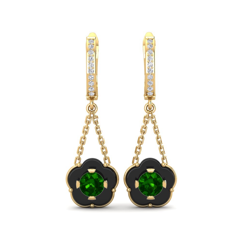 14ct Yellow Gold Green Tourmaline Women's Earring Cosgrove