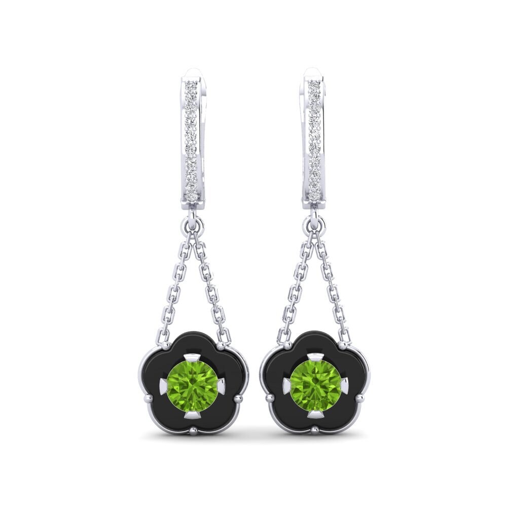 White Silver Peridot Women's Earring Cosgrove