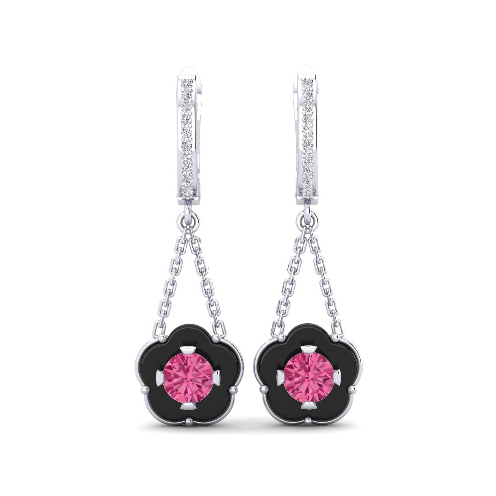 950 Platinum Pink Tourmaline Women's Earring Cosgrove