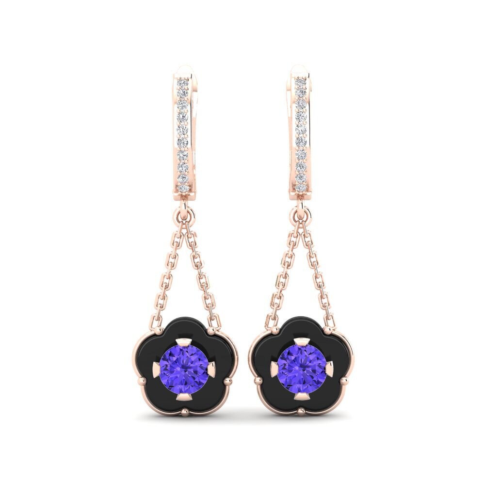 9ct Rose Gold Tanzanite Women's Earring Cosgrove