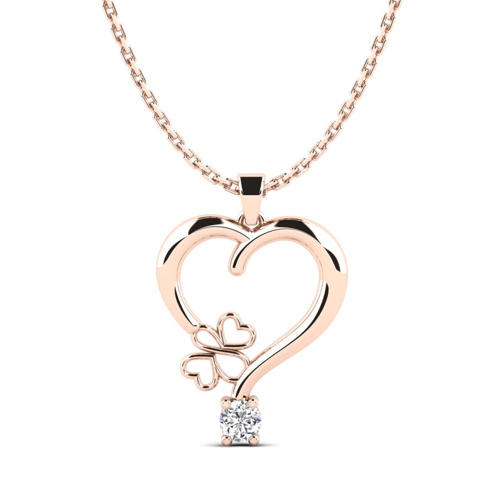 Or rose 375 Pendentif pour femme Cosinus