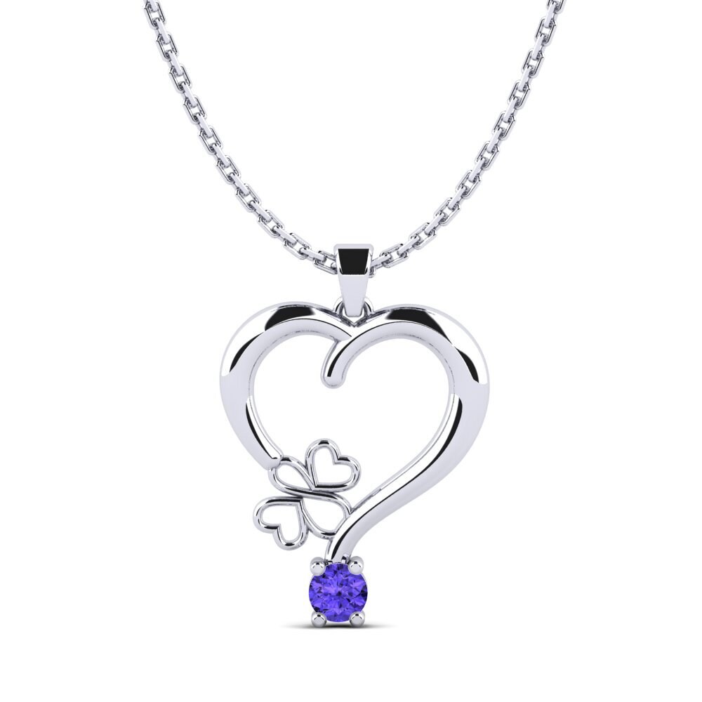 Tròn Đá Tanzanite Mặt dây chuyền nữ Cosinus