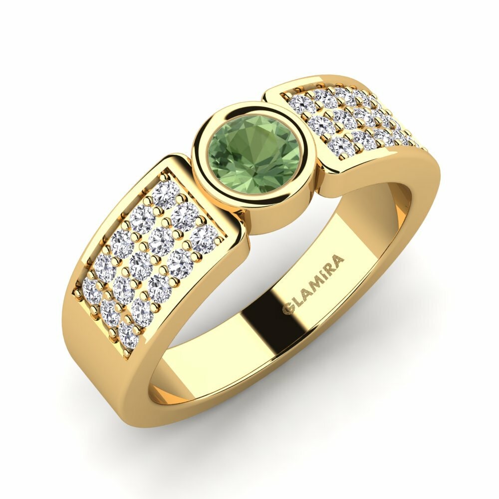 Zafiro Verde Anillo de compromiso Cosmence
