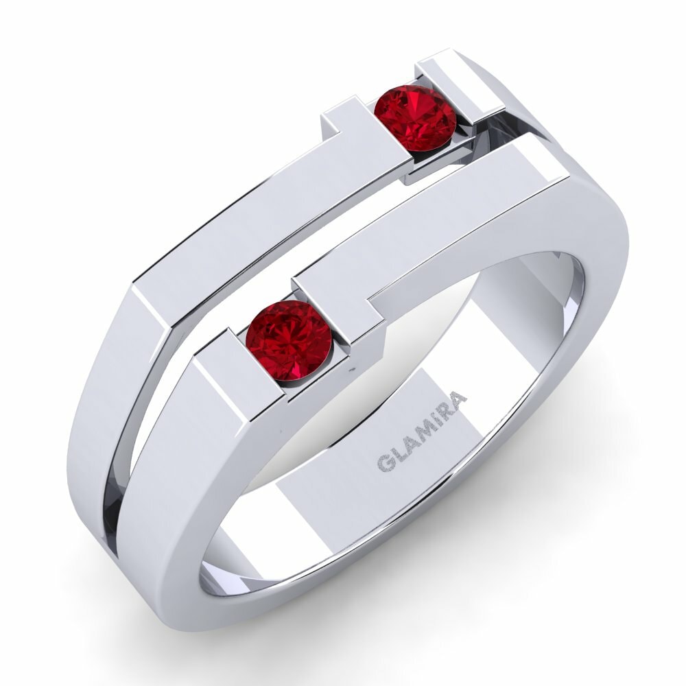 Red Zirconia Men's Ring Costel