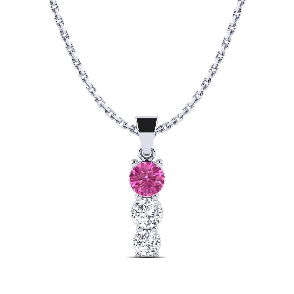 Pink Topaz Women's Pendant Cotone