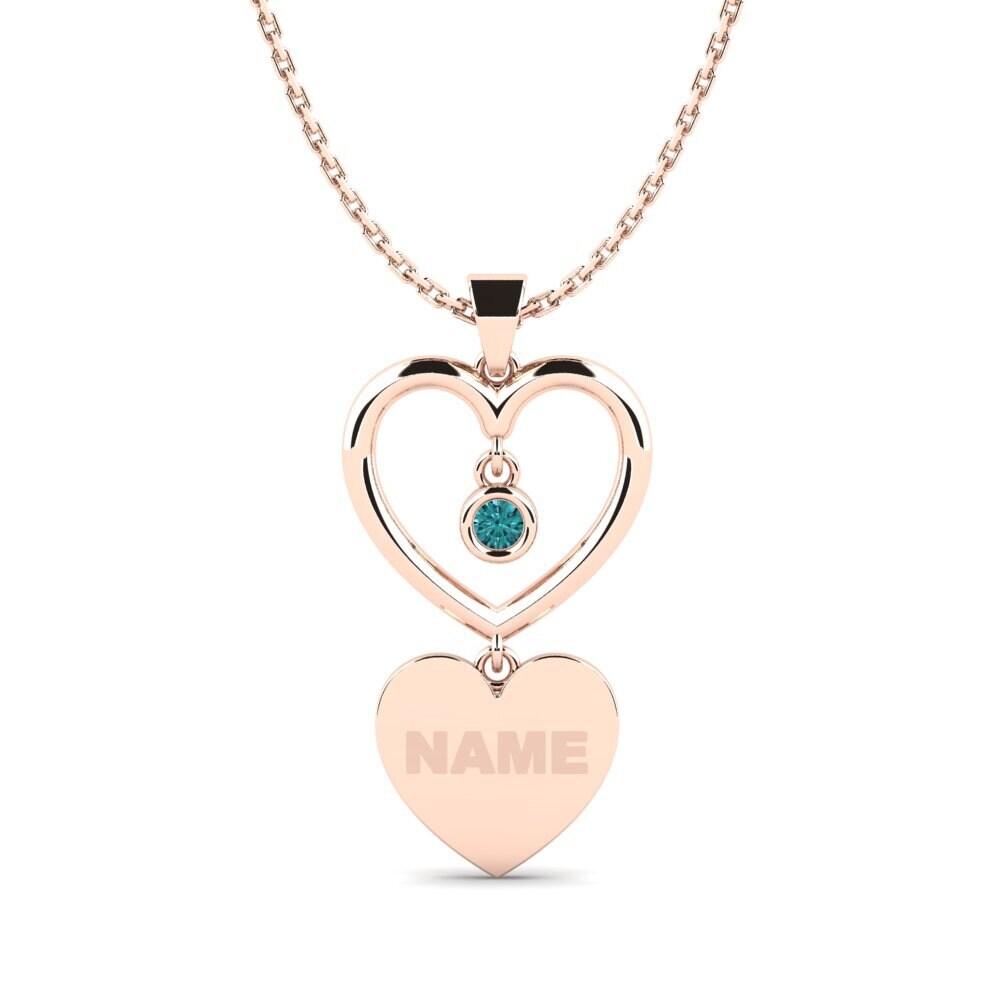 Blauer Diamant Damen anhänger Couinera