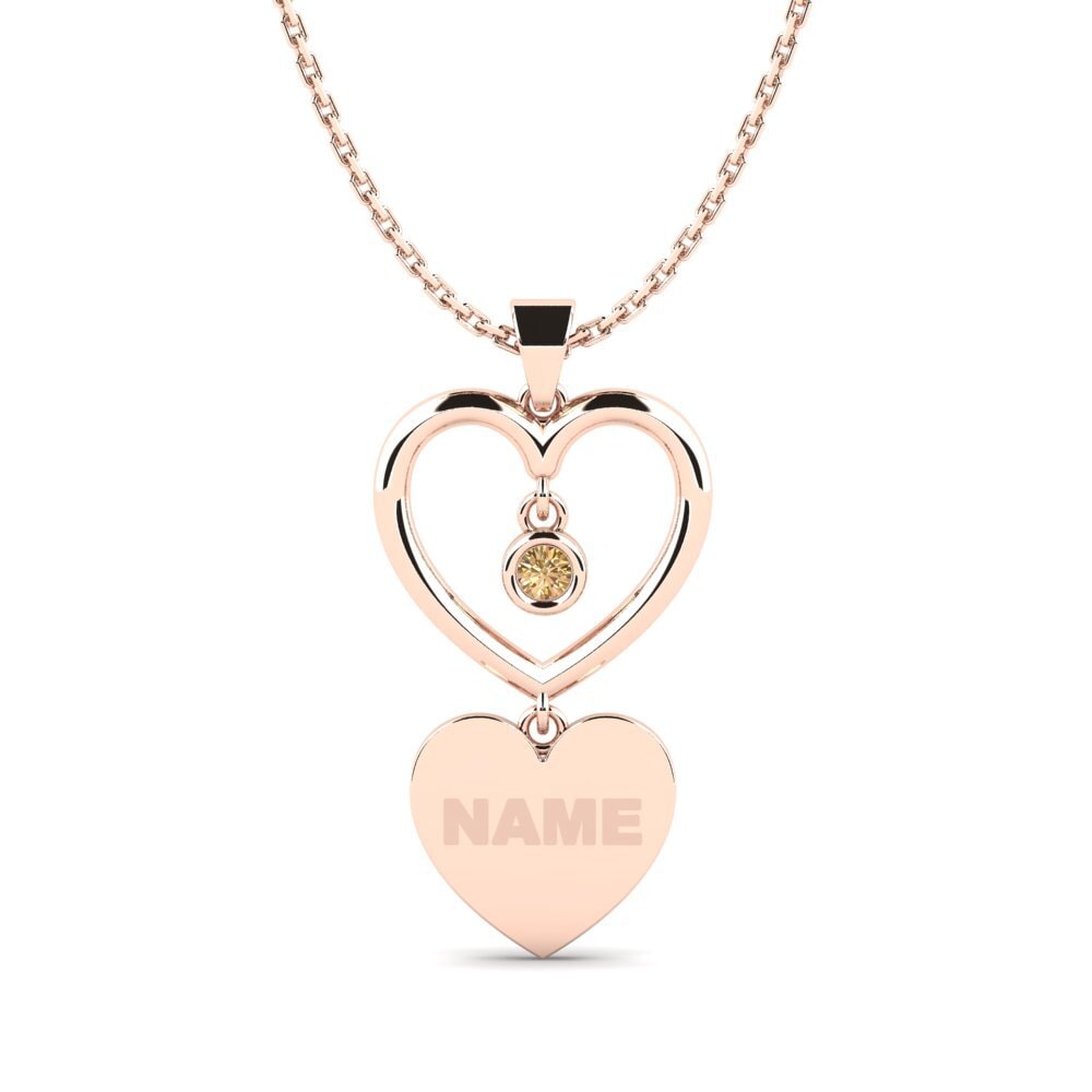 Diamante café Colgante de Mujer Couinera