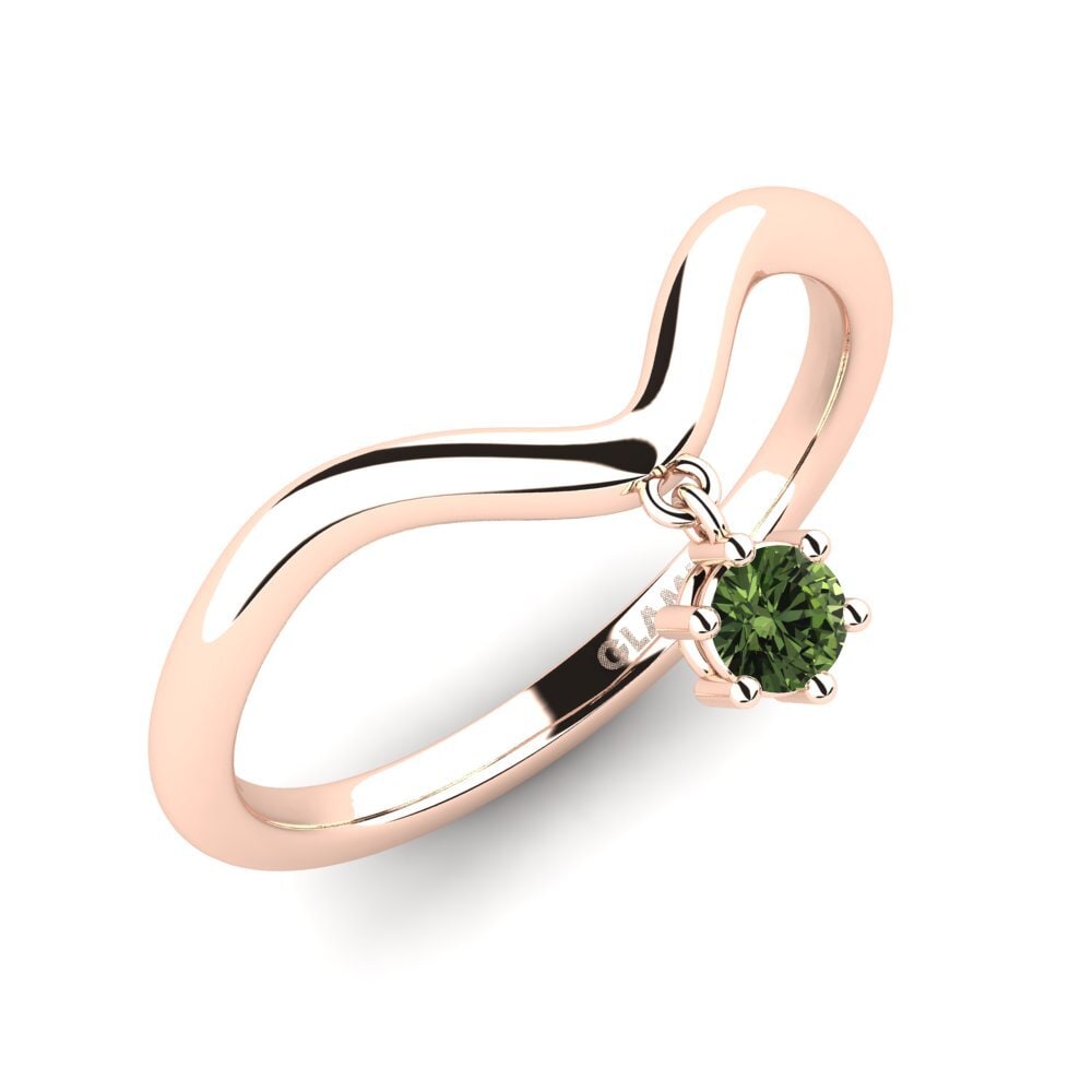 Zafiro Verde Anillo Couplet