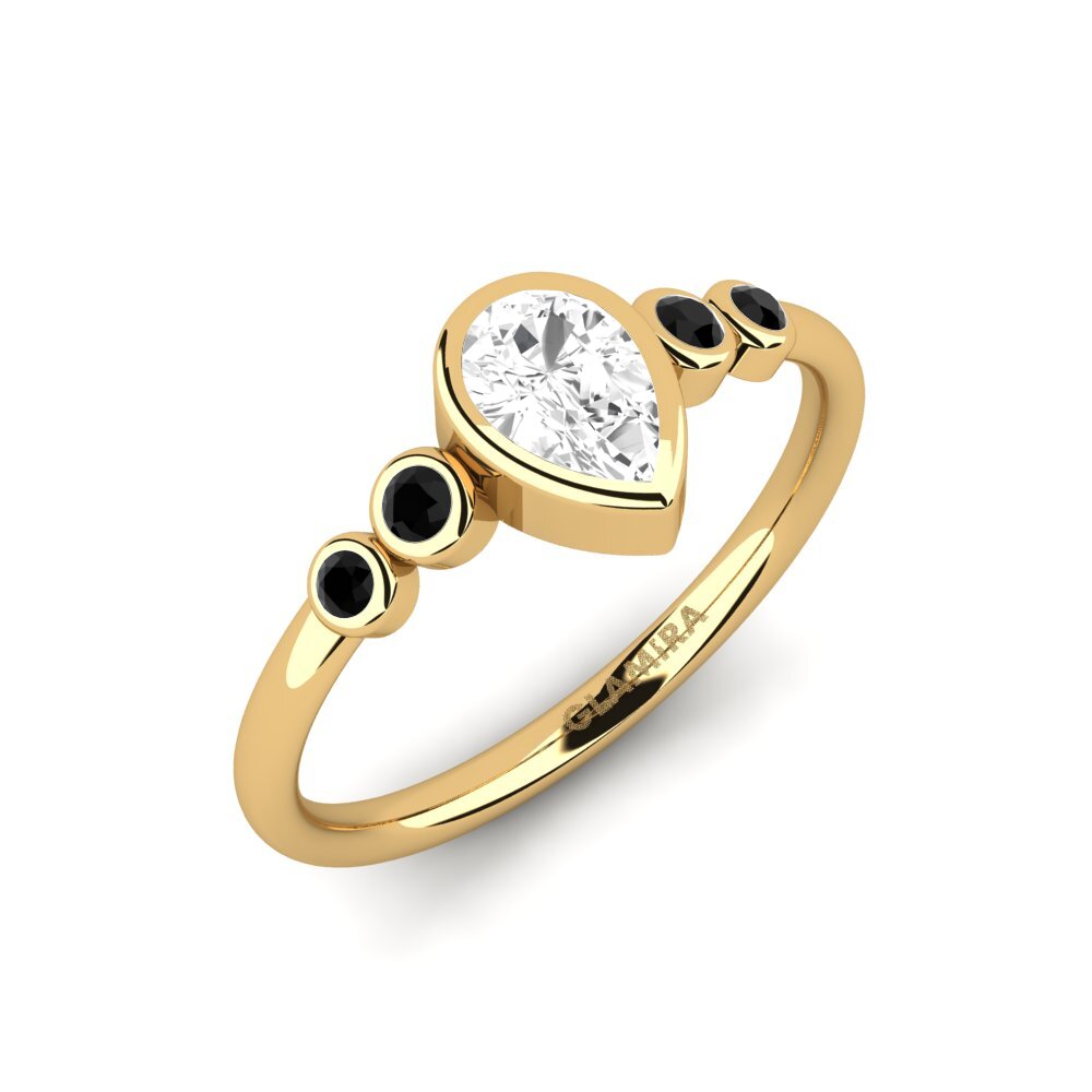 Hvid Safir Forlovelsesring Courante