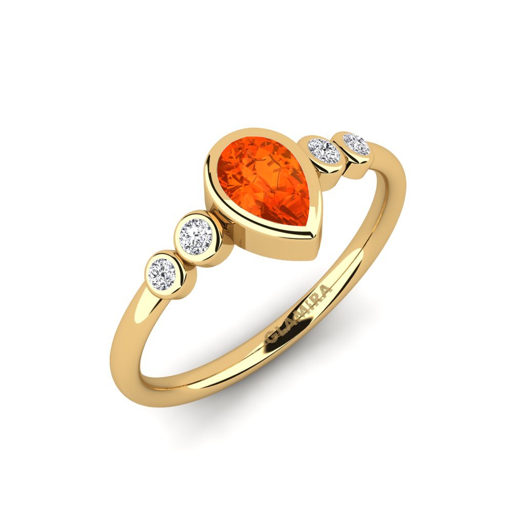 Fire Opal Engagement Ring Courante