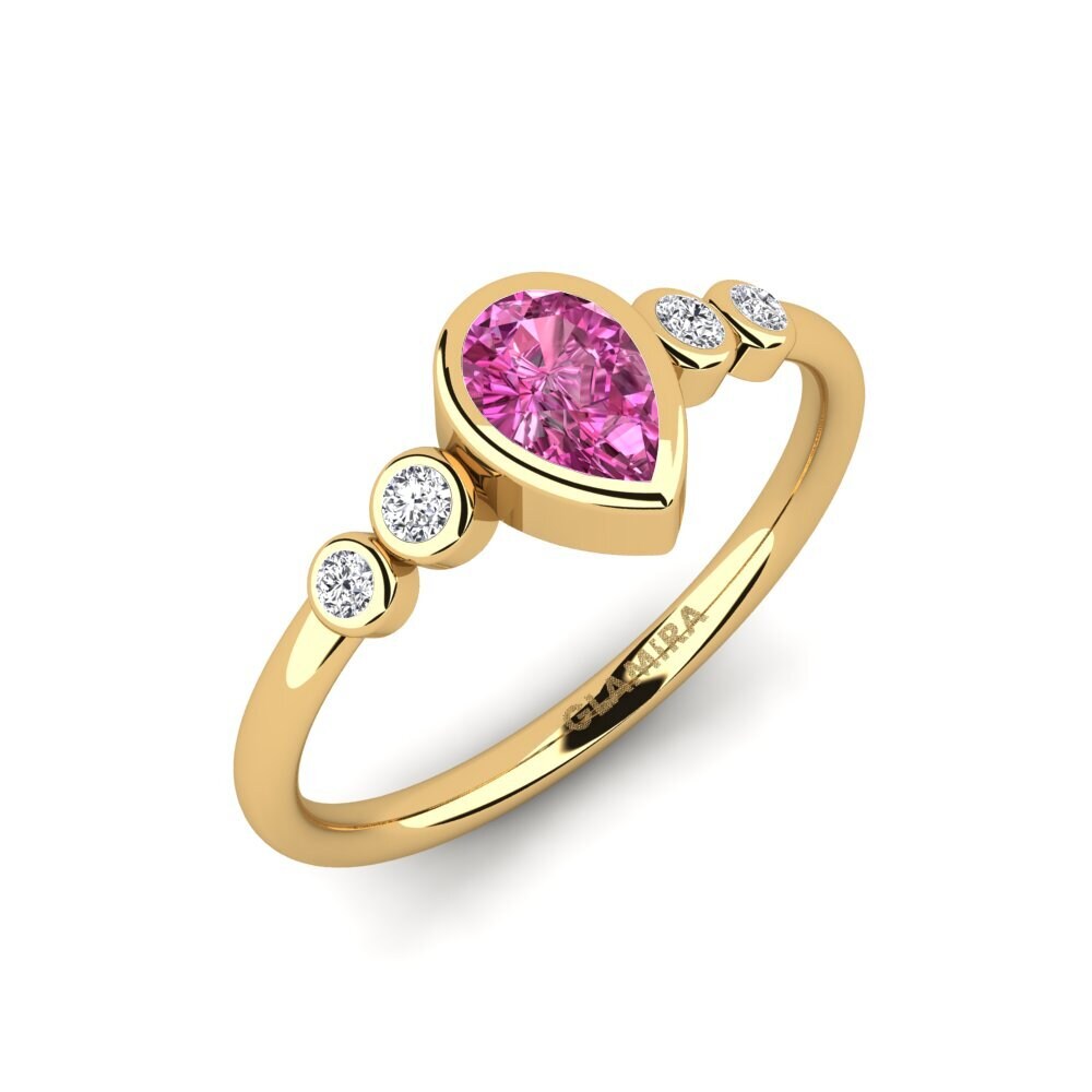 Pink Topaz Engagement Ring Courante