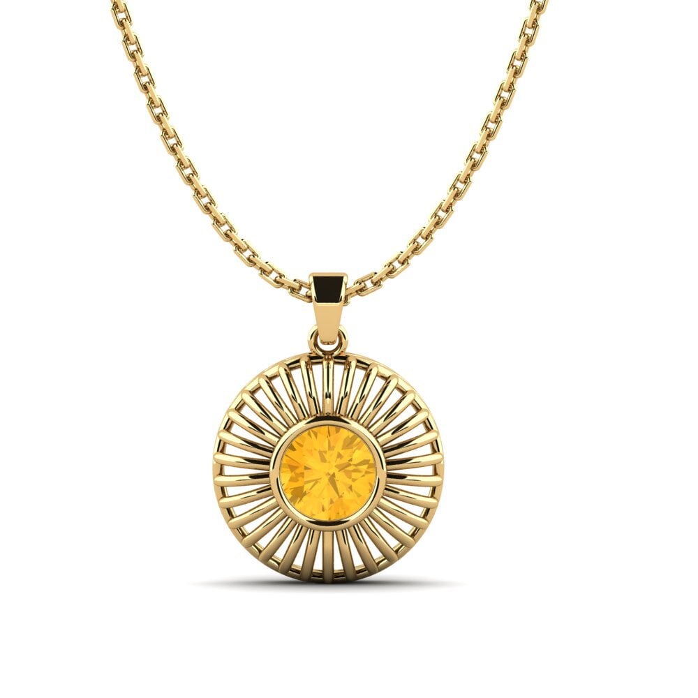 Citrine Women's Pendant Courbature
