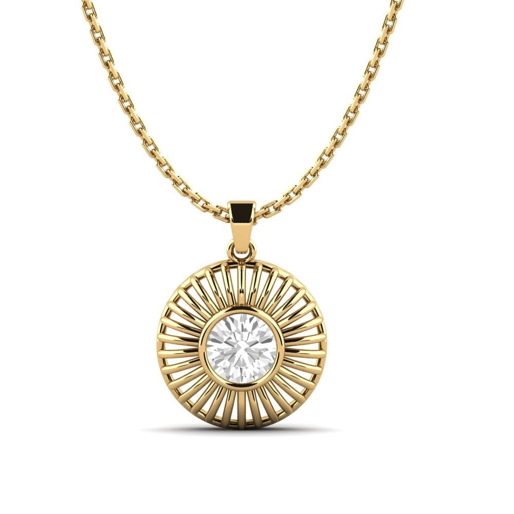White sapphire Women's Pendant Courbature