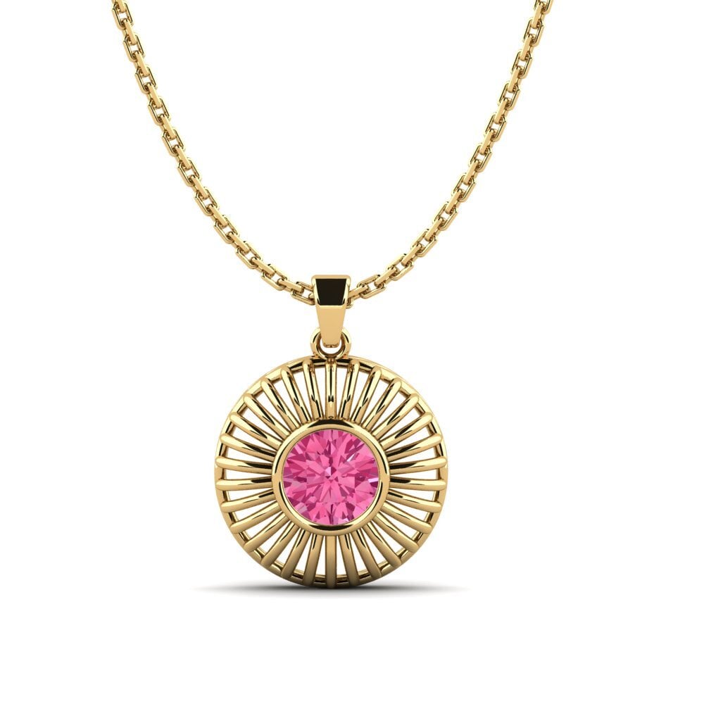 Turmalina rosa Colgante de Mujer Courbature