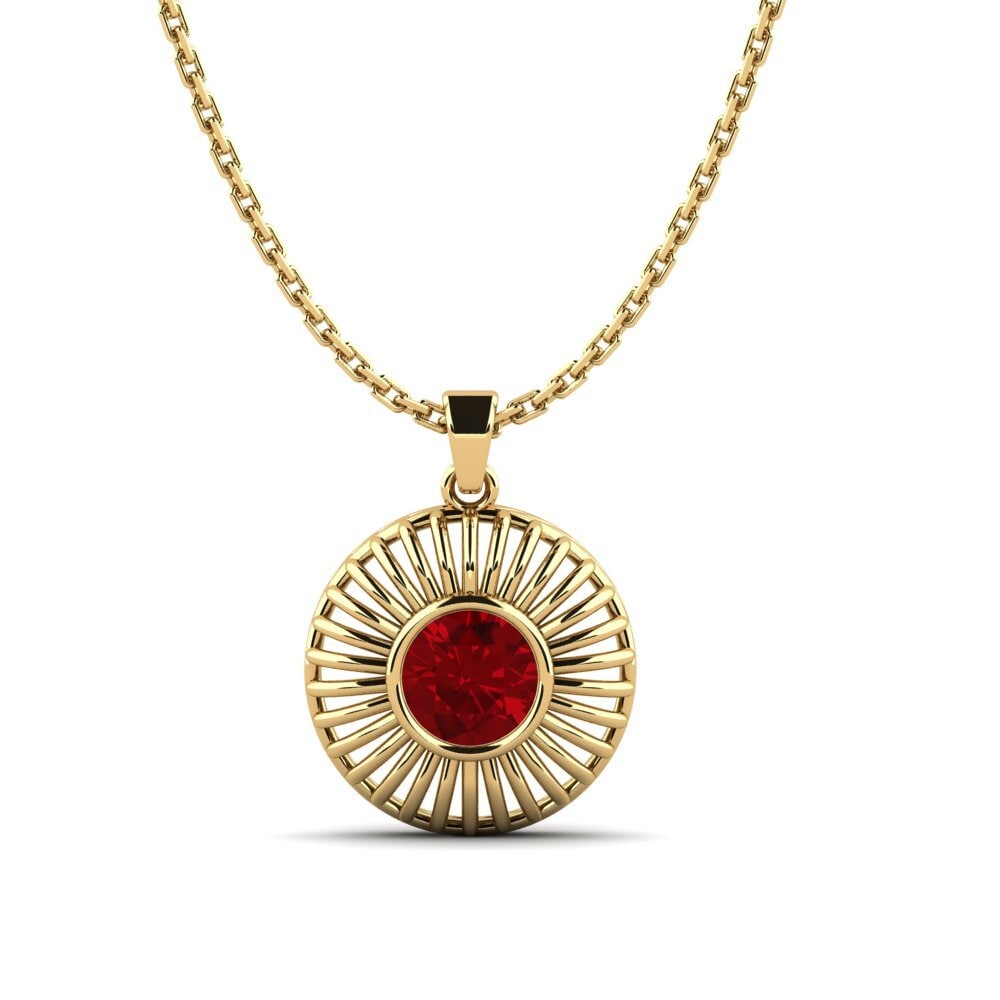 Circonita Roja Colgante de Mujer Courbature