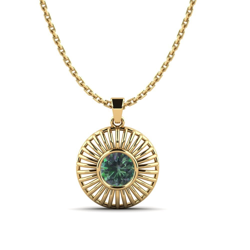 Mystic Topaz Women's Pendant Courbature