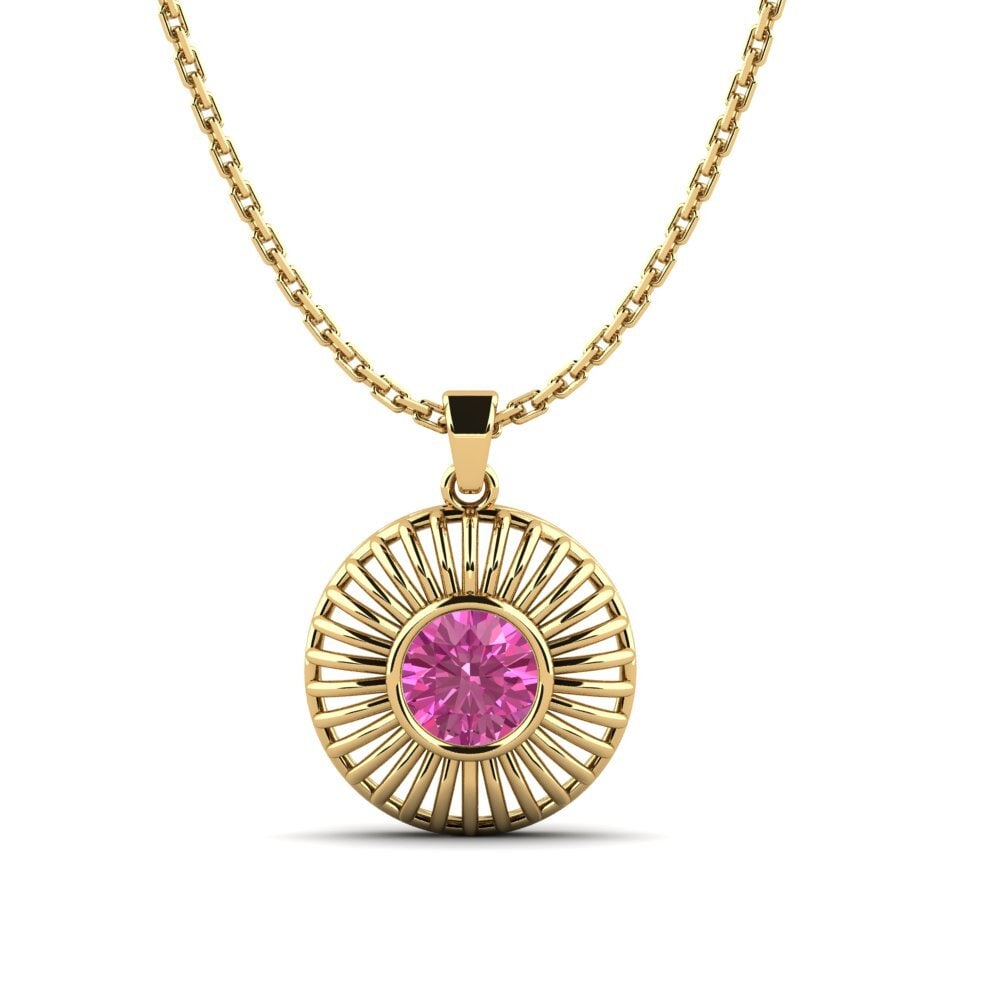 Topacio Rosa Colgante de Mujer Courbature