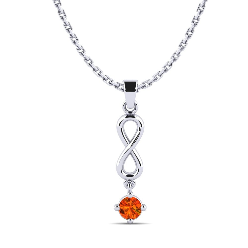 Zafiro Naranja Colgante de Mujer Courlisa