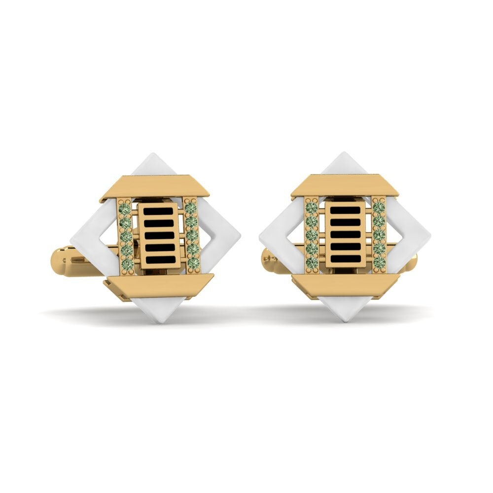 Green Diamond Cufflink Couture