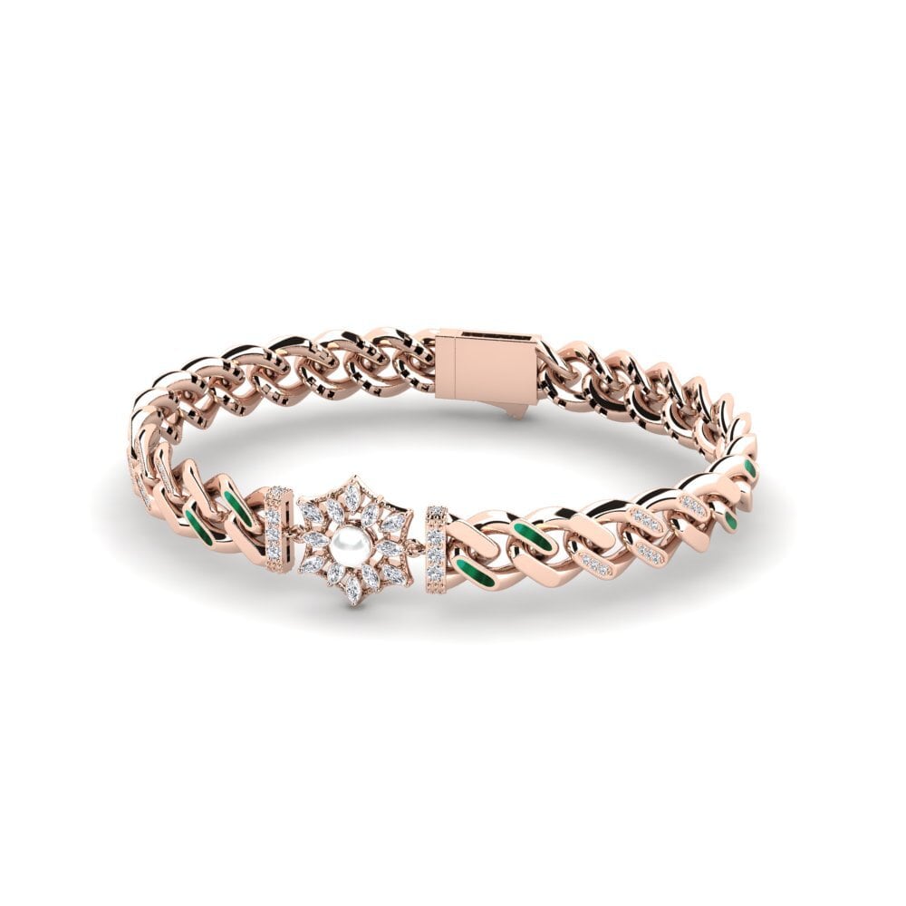 Rotgold 750 Labor-gezüchteter Diamant Damen armband Erisse