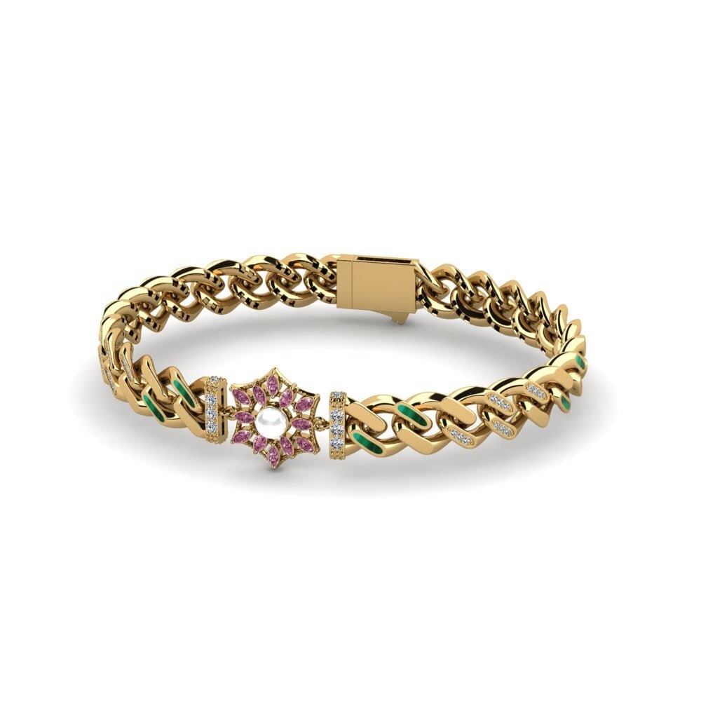 Gelbgold 585 Rhodolit-Granat Damen armband Erisse