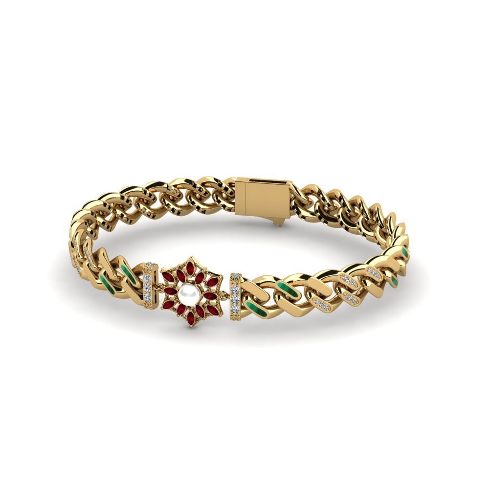 Vàng 14K Đá Zirconia Đỏ Vòng tay nữ Erisse