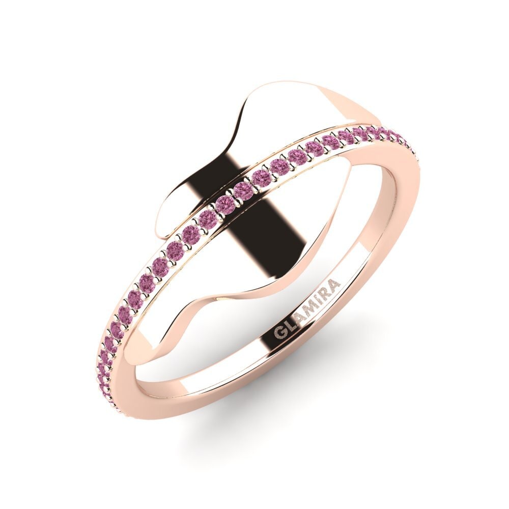 Or rose 14k Grenat de Rhodolite Bague Craig