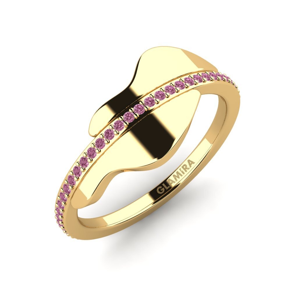 Or Jaune 14k Grenat de Rhodolite Bague Craig