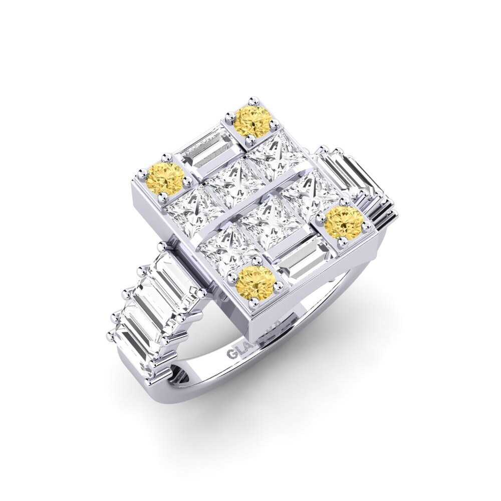 Hvid Safir Forlovelsesring Crampfish