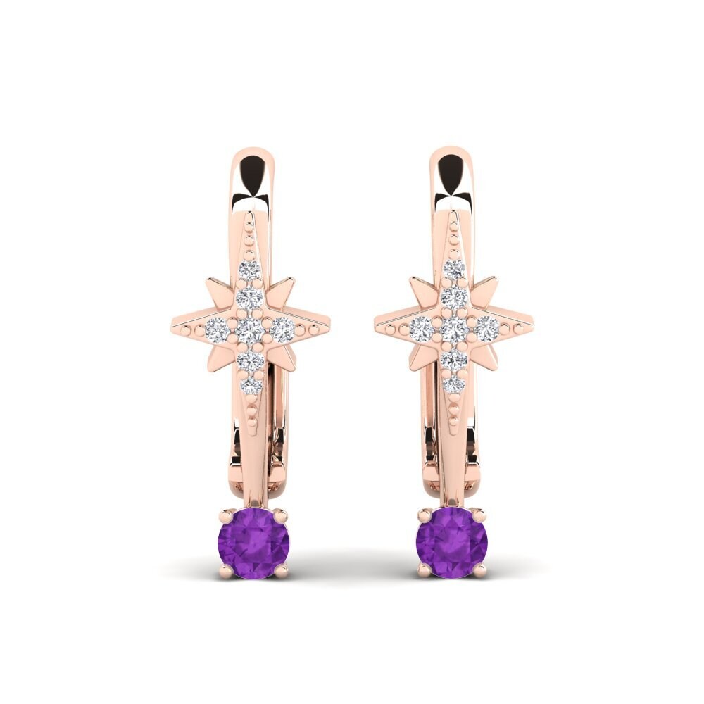 Amethyst Women's Earring Crater