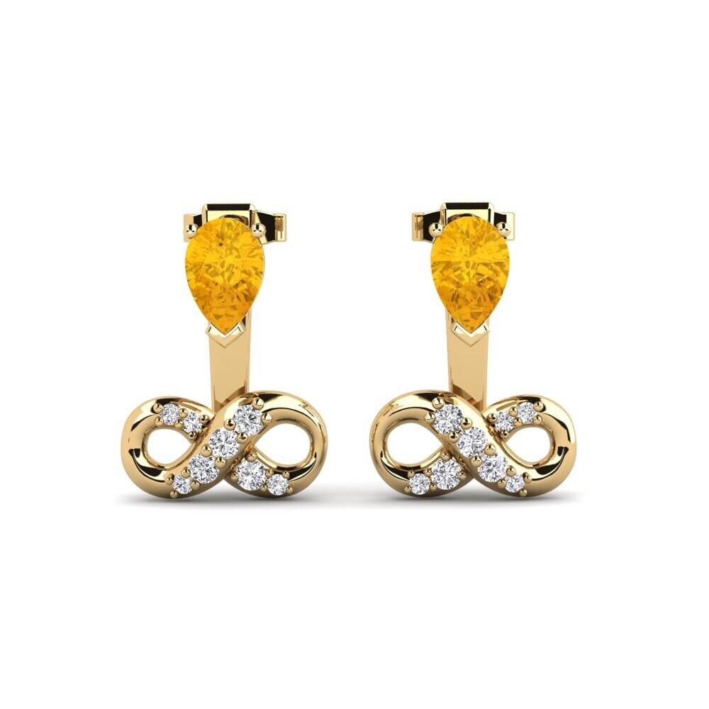 9ct Yellow Gold Citrine Women's Earring Craze