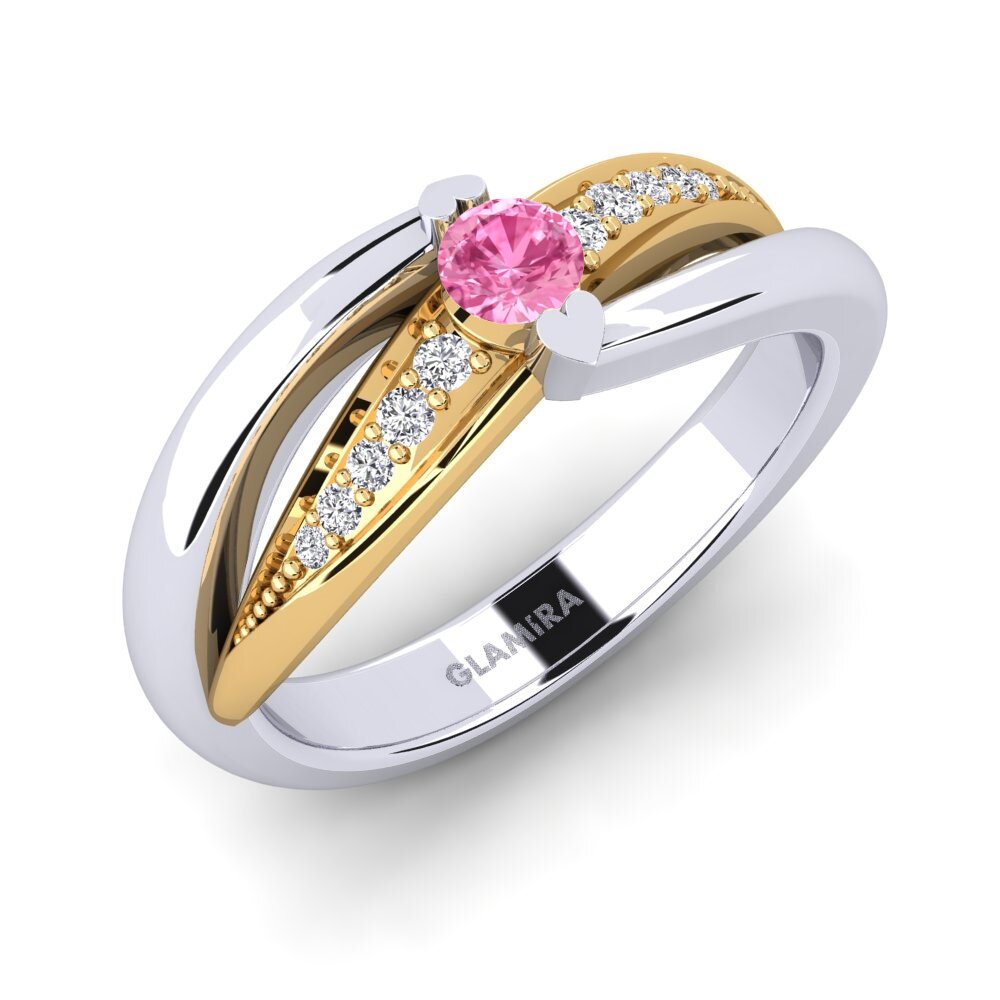 Pink Sapphire Engagement Ring Crece