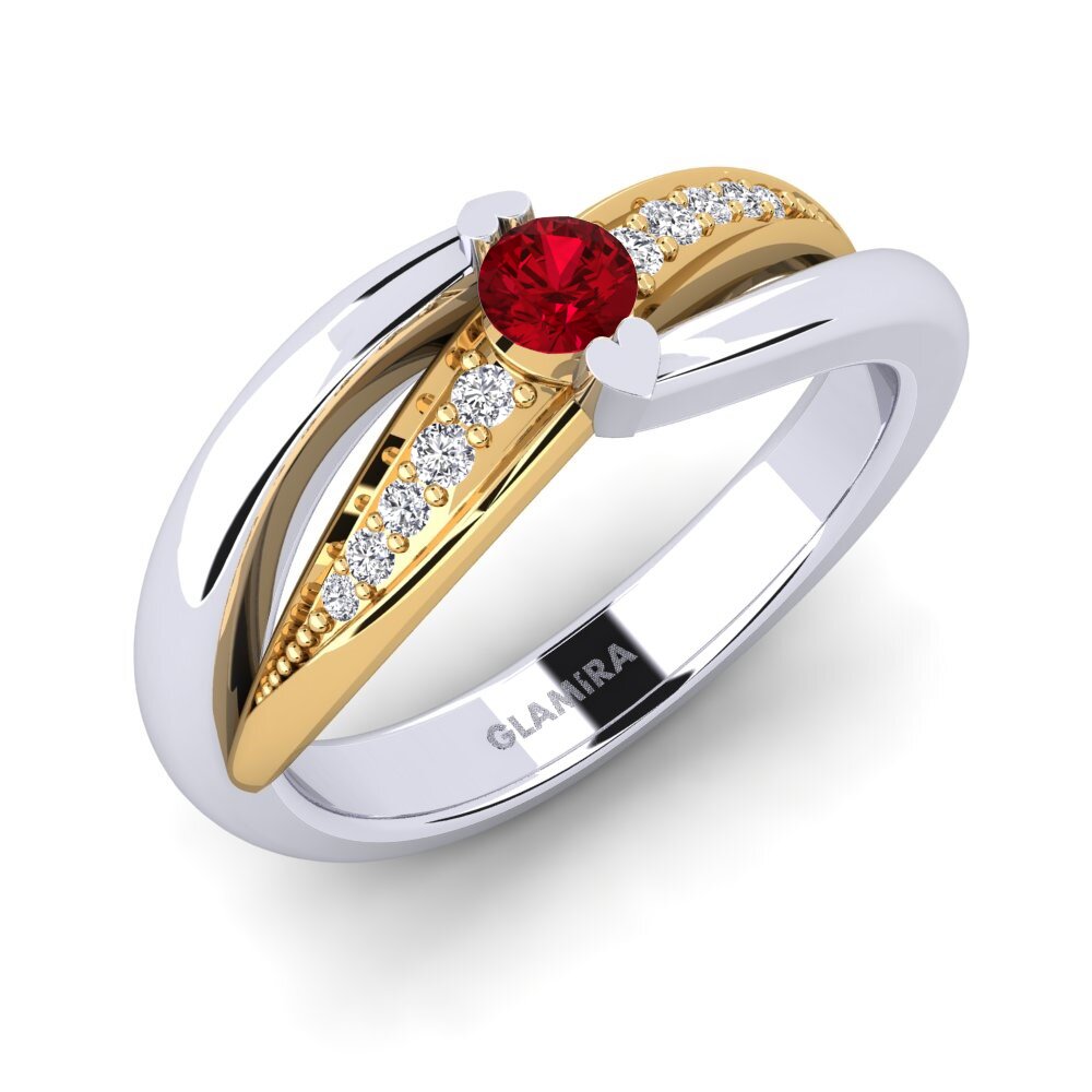 Circonita Roja Anillo de compromiso Crece
