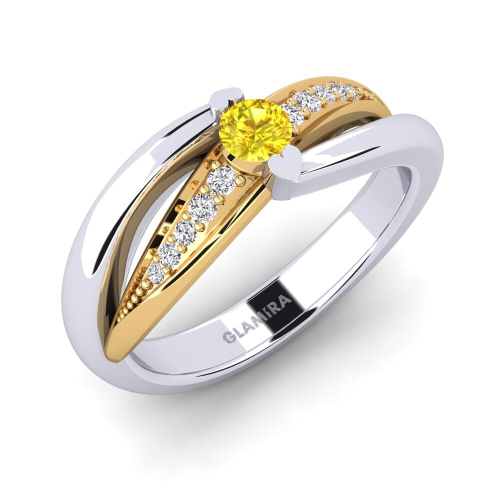 Yellow Sapphire Engagement Ring Crece
