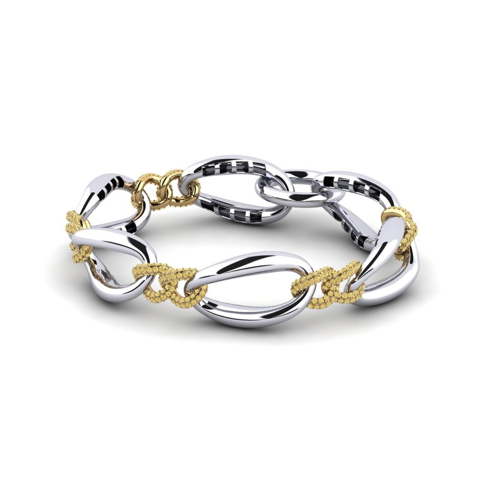 Round Yellow Diamond Women's Bracelet Crifie