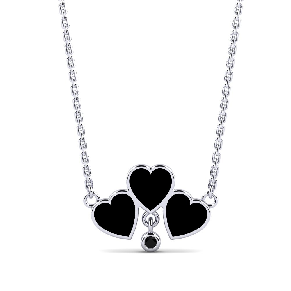 Diamante Negro Collar de Mujer Crile