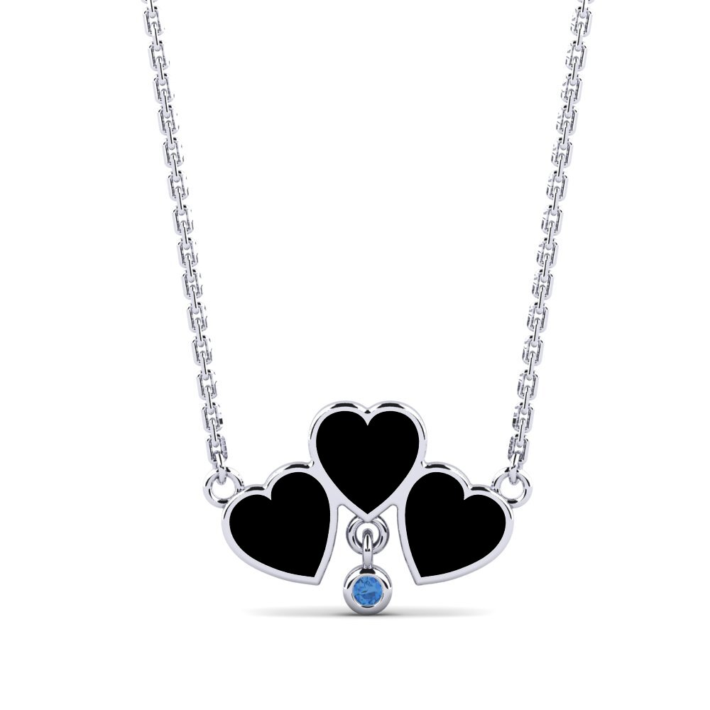 Circonita Azul Oscuro Collar de Mujer Crile