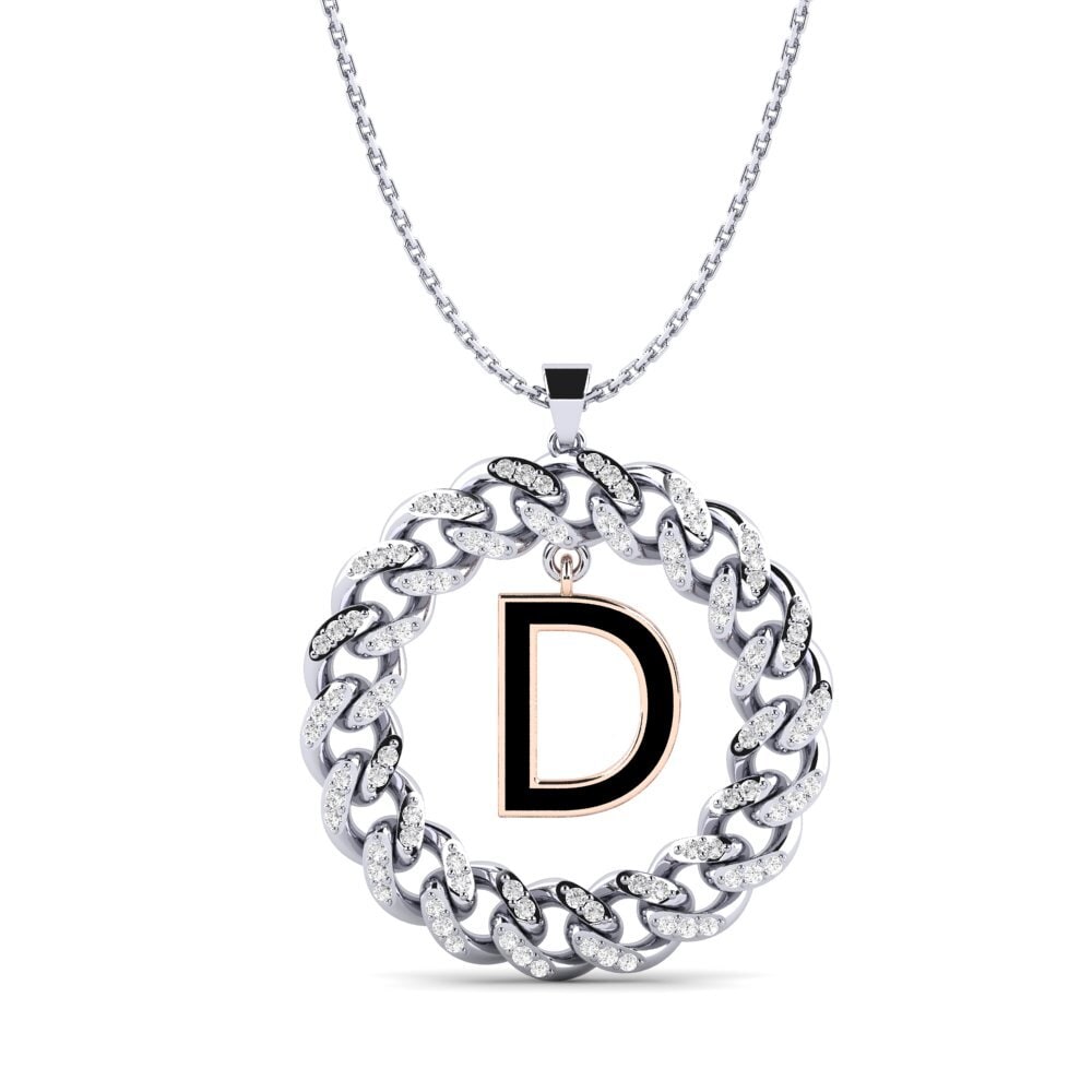 Weißer Saphir Damen anhänger Crispation - D