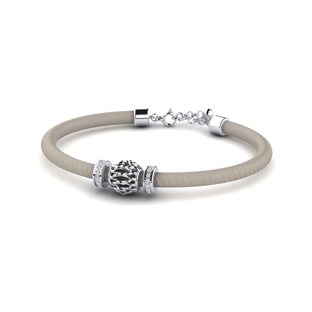 9k Oro Blanco Pulsera de Mujer Crissy