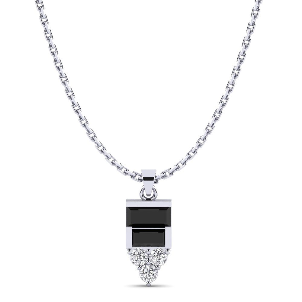 Baguette Black Sapphire Women's Pendant Cristi