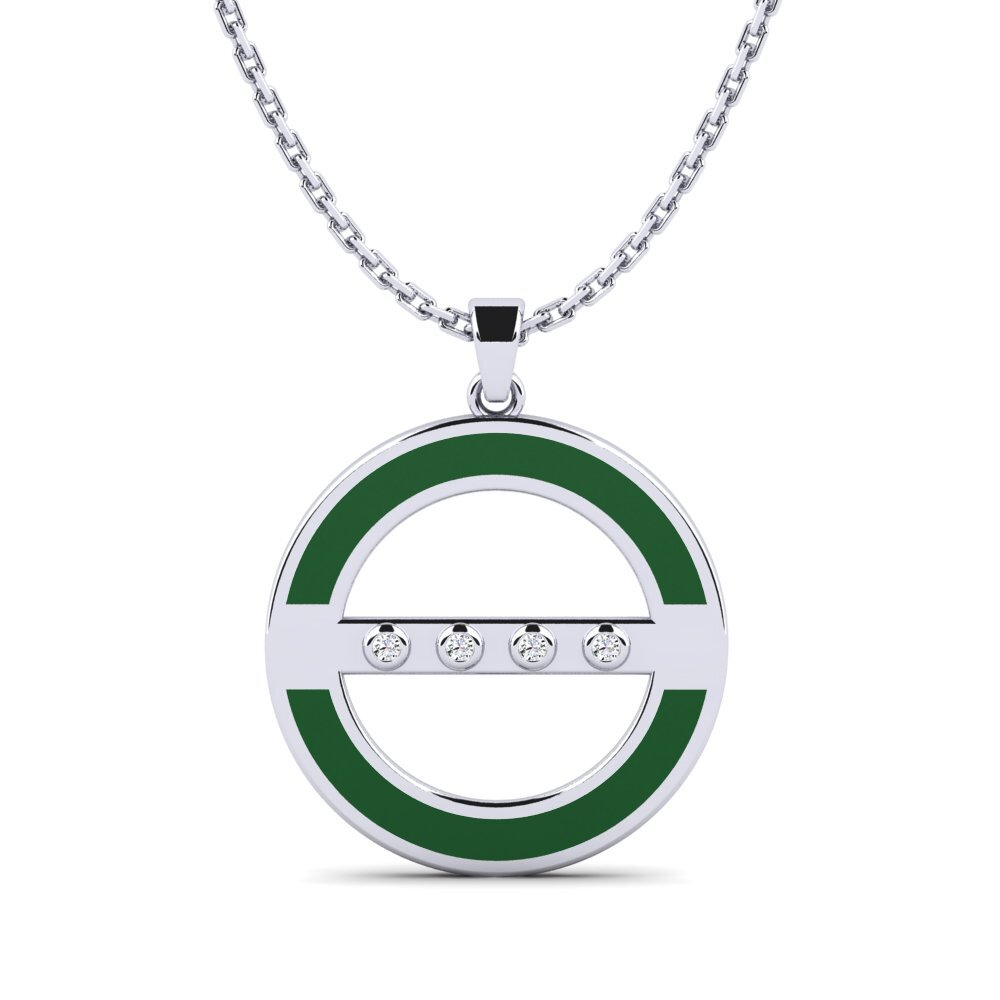 9ct White Gold Women's Pendant Croard