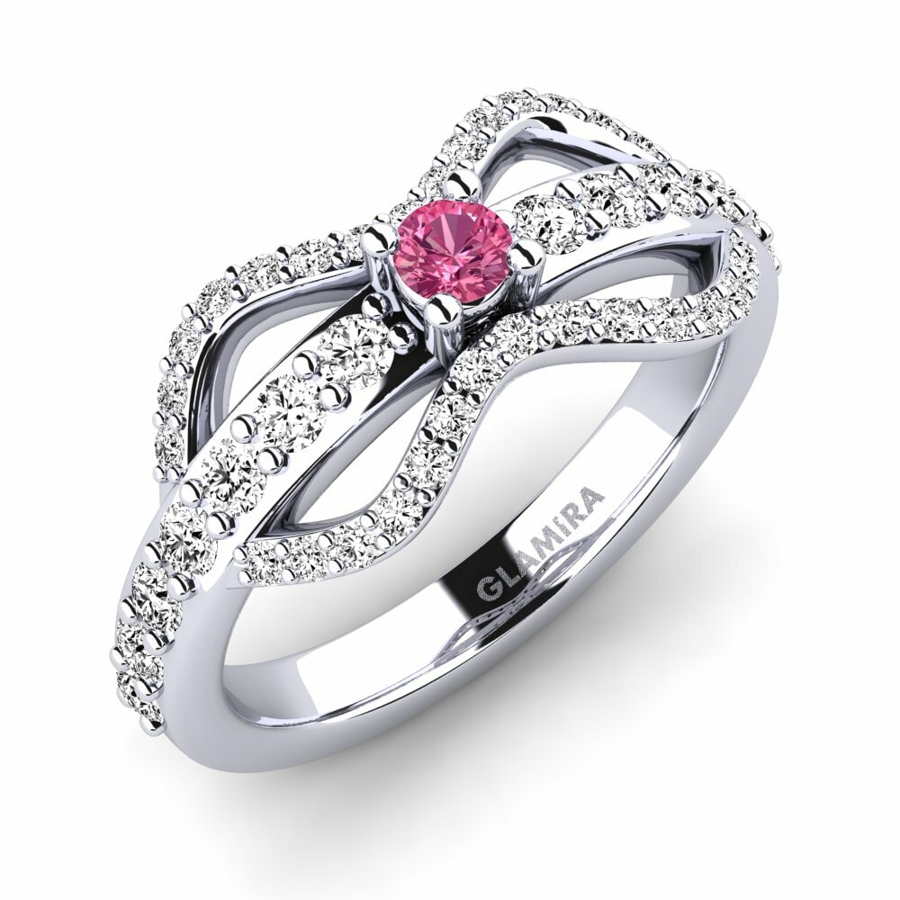 Turmalina rosa Anillo de Mujer Crocol